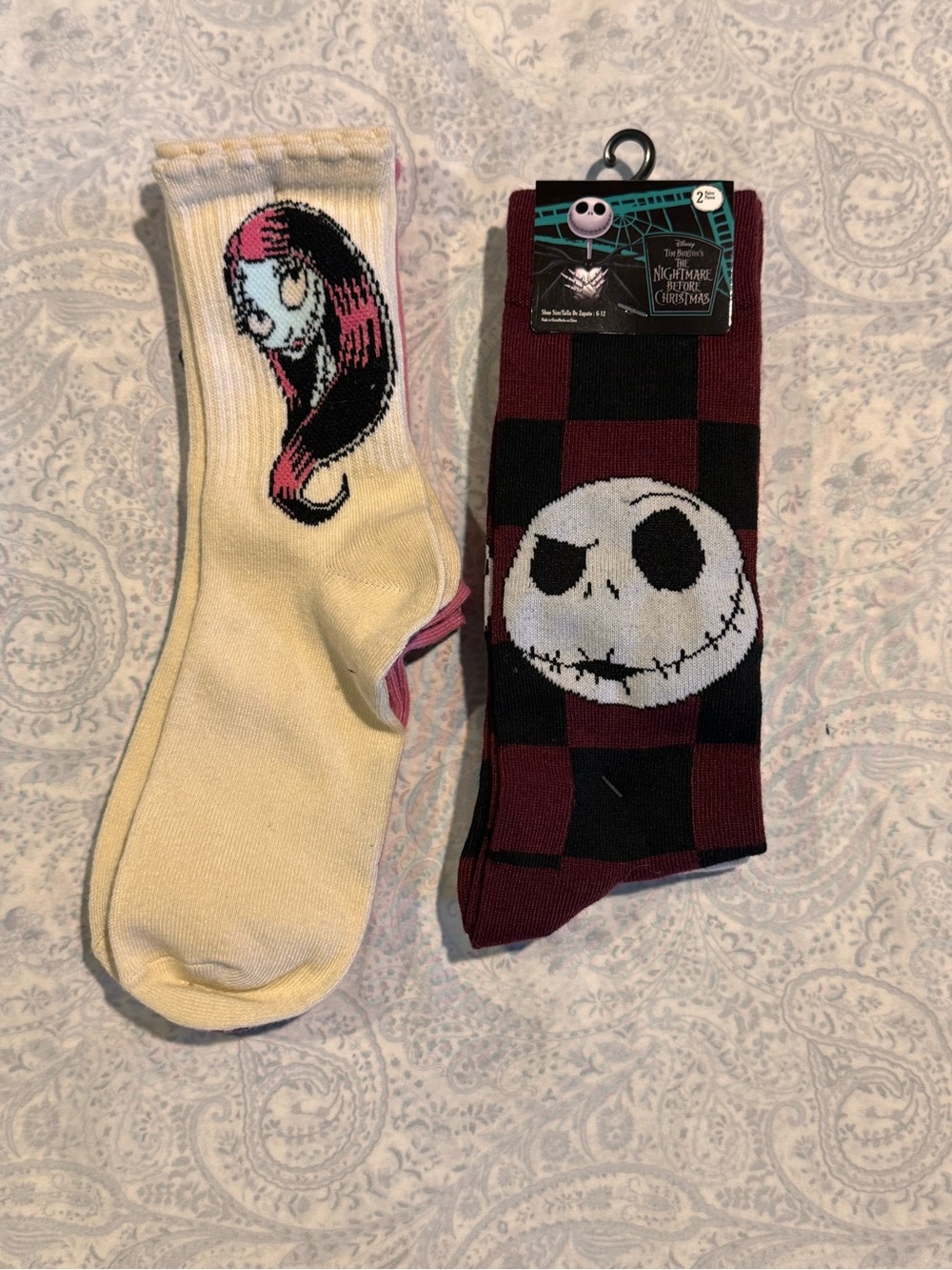 Disney The Nightmare Before Christmas Jack, Sally & Oogie - Four Pair Crew Socks